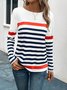Crew Neck Casual Striped T-Shirt