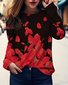 Casual Loose Crew Neck Butterfly T-Shirt
