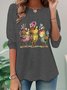 Crew Neck Casual Turkey Cotton-Blend T-Shirt