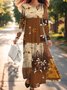 Jersey Casual Abstract Dress With No