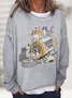 Serotonin Booster Cats Super Cute Artsy Creative Casual Sweatshirt