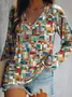 Loose Lace Casual Color Block T-Shirt