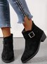 Plain Autumn Faux Suede Chelsea Boots