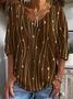 Casual Abstract Jersey Loose T-Shirt