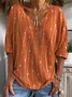 Casual Abstract Jersey Loose T-Shirt