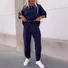 Women's Plain Daily Going Out Two-Piece Set Black Casual Spring/Fall Top With Pants Matching Set