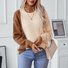 Loose Casual Crew Neck Color Block Sweater