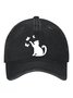 Cat printed baseball cap