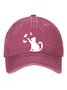 Cat printed baseball cap