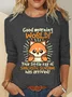Fox Sarcastic Sunshine Casual Long Sleeve Shirt