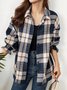 Plaid Shirt Collar Loose Casual Shirt