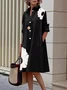 Regular Fit Casual Jersey Face Dress With No