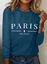 2024 Paris Olympic Games graphic Crew Neck Cotton-Blend T-Shirt