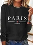 2024 Paris Olympic Games graphic Crew Neck Cotton-Blend T-Shirt