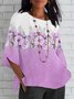 Casual Color Block Blouse