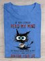 Loose Crew Neck Casual Text Letters T-Shirt