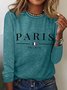 2024 Paris Olympic Games graphic Crew Neck Cotton-Blend T-Shirt