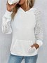 Knitted Loose Lace Casual Hoodie