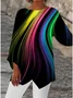 Crew Neck Loose Casual Butterfly Blouse
