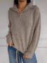 Yarn/Wool Yarn Casual Plain Sweater