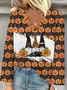 Casual V Neck Halloween Loose Blouse
