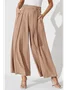 Women's  H-Line Straight Pants Daily Going Out Pants Black Casual Knot Front Plain Spring/Fall Pants