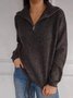 Yarn/Wool Yarn Casual Plain Sweater