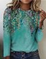 Casual Floral Jersey T-Shirt