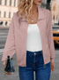 Plain Zipper Casual Jacket