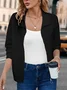 Plain Zipper Casual Jacket