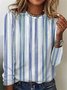 Striped Casual Crew Neck T-Shirt