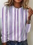 Striped Casual Crew Neck T-Shirt