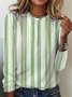 Striped Casual Crew Neck T-Shirt
