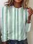 Striped Casual Crew Neck T-Shirt