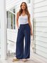 Women's  H-Line Straight Pants Daily Going Out Pants Apricot Casual Plain Spring/Fall Pants