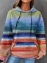 Abstract Loose Casual Sweatshirt