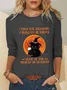 Crew Neck Loose Halloween Casual T-Shirt