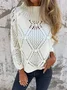 Hollow Out Loose Casual Yarn/Wool Yarn Sweater