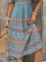 Women's Ethnic Crew Neck Daily Going Out Dress