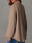 Loose Jacquard Shirt Collar Casual Jacket
