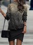 Knitted Contrast Stitching Loose Casual Dress