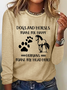 Horse Love Dogs And Horses Make Me Happy Casual Long Sleeve Shirt