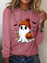 Cotton-Blend Halloween Casual T-Shirt