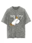 Text Letters Loose Cotton Casual T-Shirt