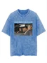 Cotton Distressing Crew Neck Casual T-Shirt
