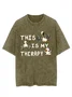 Cotton Casual Crew Neck Animal T-Shirt