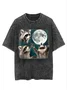 Raccoon printed washed T-shirt
