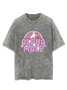 Text Letters Casual Loose Cotton T-Shirt