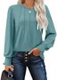 Women's Long Sleeve T-shirt Spring/Fall Black Plain Crew Neck Daily Going Out Casual Top