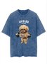 Go hard or go home Washed Gym Dog T-shirt